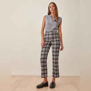 ❌SOLD❌REFORMATION FRANKLIN PANT in black plaid